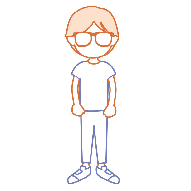 戴眼镜的年轻人化身图片下载