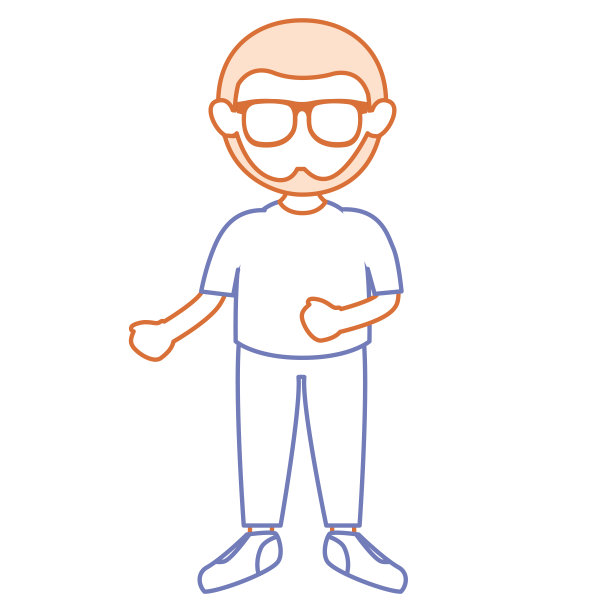 戴眼镜的年轻人化身图片下载