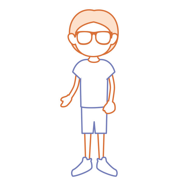 可爱的小男孩戴着眼镜的化身图片下载