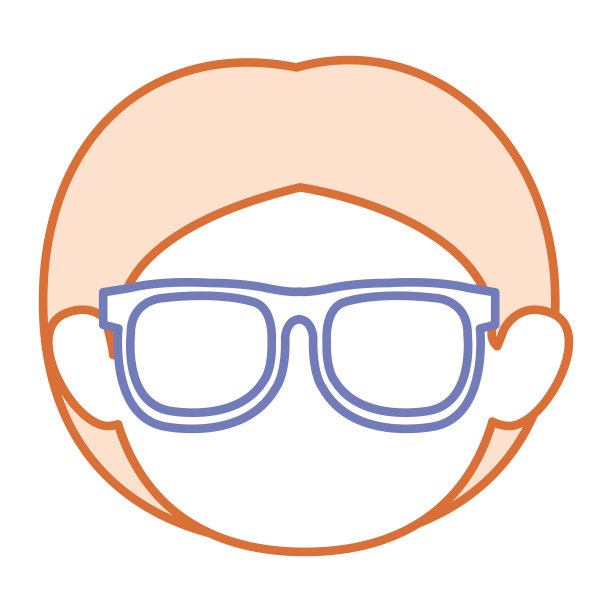 可爱的小男孩戴着眼镜的化身图片下载