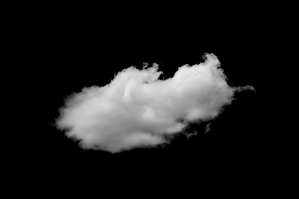 黑色背景上的白云图片下载