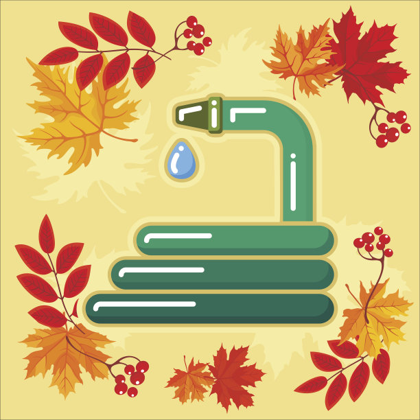 8 . Autumn agricultural ICONS with秋叶图片下载