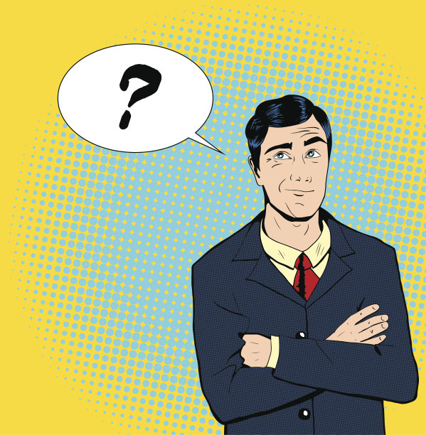 波普艺术男人思考素材图片