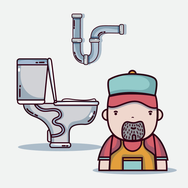 水管工维修水管马桶设计图片下载