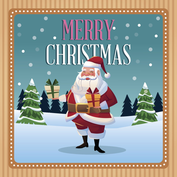 圣诞季的圣诞老人卡通图片下载