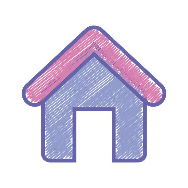 有屋顶和门的房屋物件图片下载