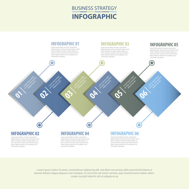 商业信息图设计模板蓝灰色色调图片下载