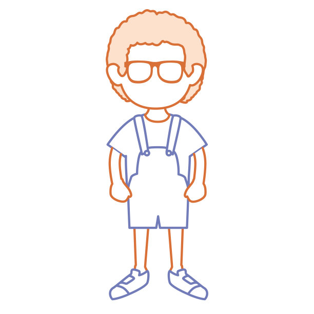 可爱的小男孩戴着眼镜的化身图片下载