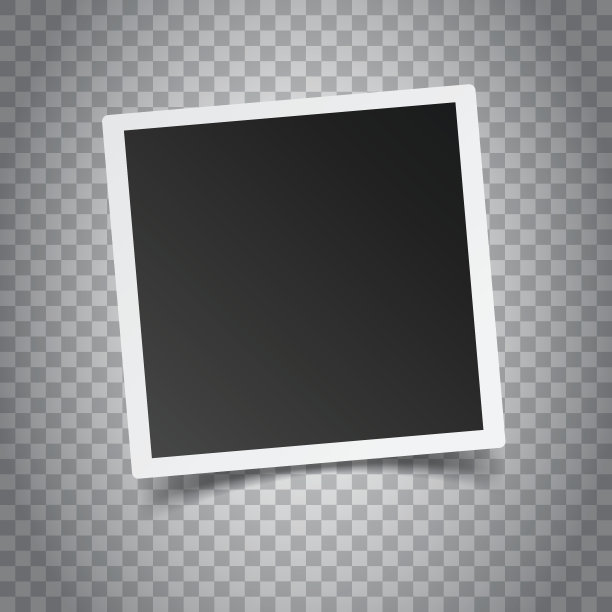 灰色背景上的空白复古相框。矢量插图。图片下载