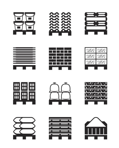 不同建筑材料的托盘图片下载