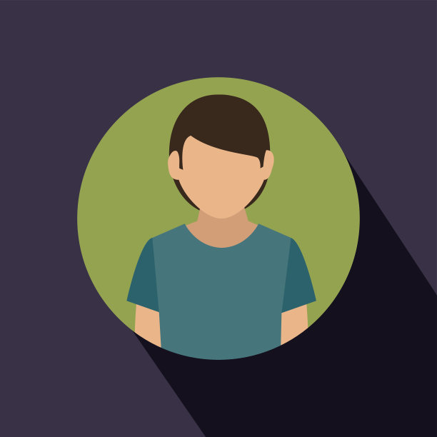 年轻人阿凡达孤立图标图片下载