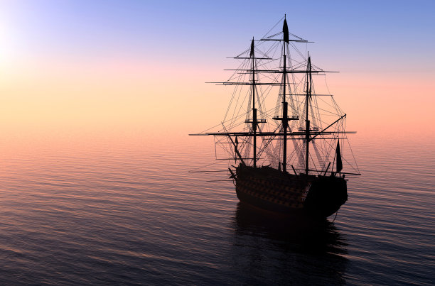 海上的帆船。图片下载