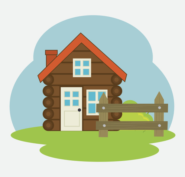 木屋露营标志图片下载