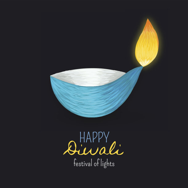 快乐的排灯节。印度迪亚。灯节和火节。Dipawali庆祝。节日的背景图片下载