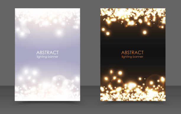 摘要闪闪发光的圣诞彩灯魔术背景设置。矢量光和暗辉光明亮的节日海报。白色火花现代新年设计。圣诞节的概念。闪烁魔法效果图片下载