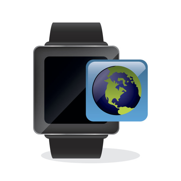 可穿戴技术设计。社交媒体图标，矢量插图图片下载