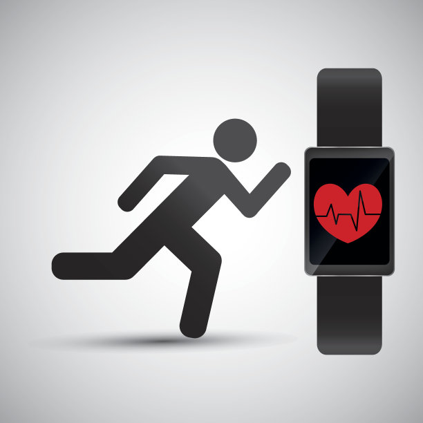 可穿戴技术设计。社交媒体图标，矢量插图图片下载