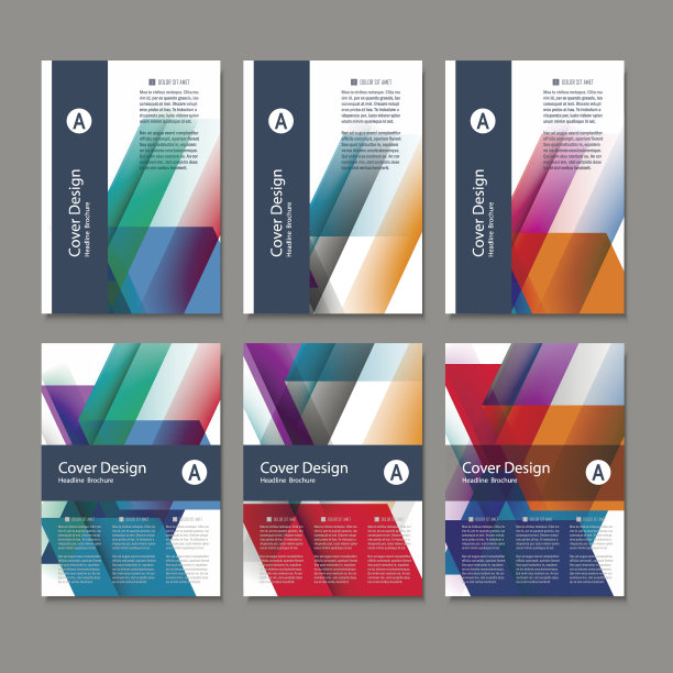 矢量宣传册传单设计布局模板，大小A4，前页和后页。用于你的设计图片下载