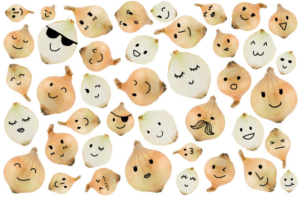 卡通脸的洋葱图案图片下载