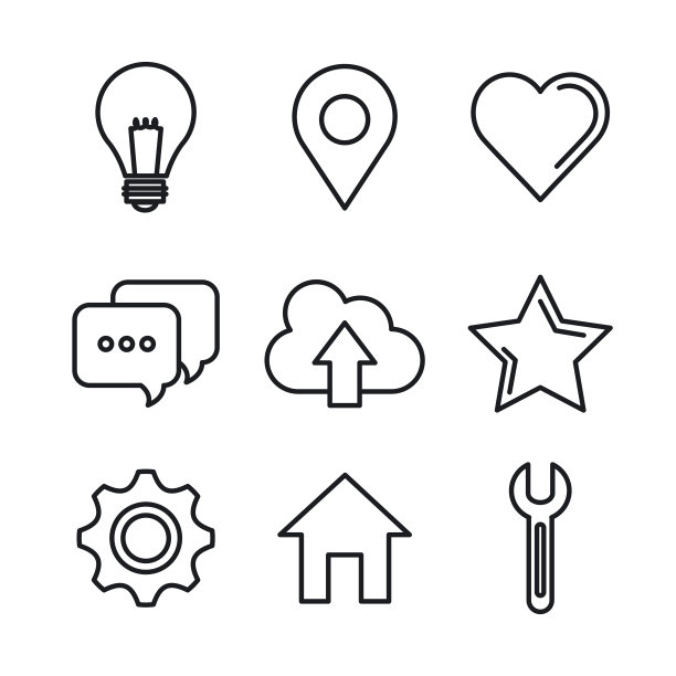 社交媒体网络通信概述图标图片下载