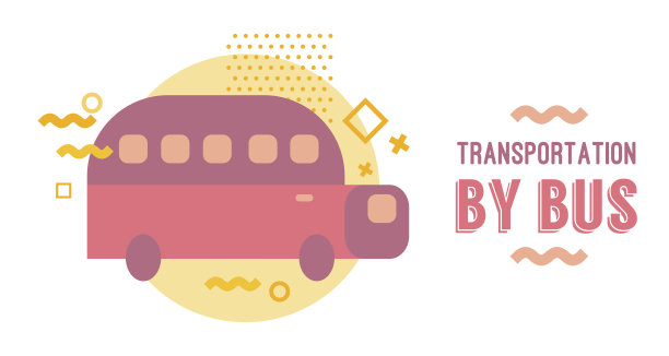 公交插图。背景和横幅模板。图片下载