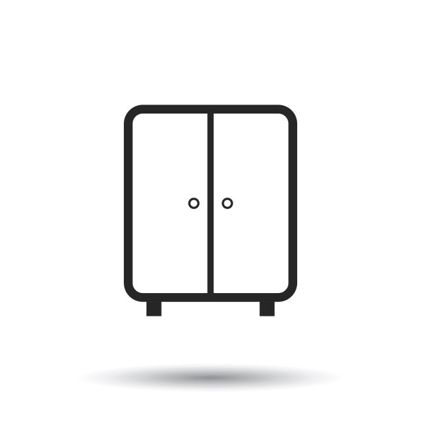 橱柜家具图标。家具矢量插图上的白色背景。图片下载