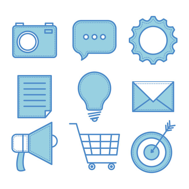 蓝色对象设计图片下载