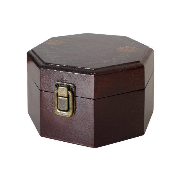 复古风格-古董小棺材。孤立的图片下载