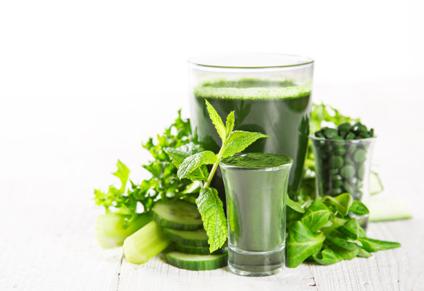 健康的绿色蔬菜奶昔图片下载