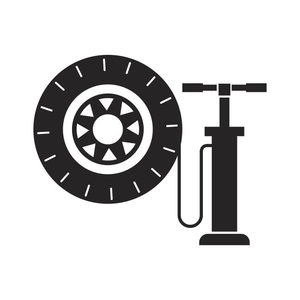 手动泵与汽车车轮压力空气仪表图片下载