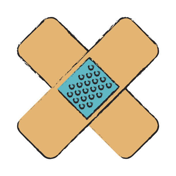 治愈绷带孤立图标图片下载