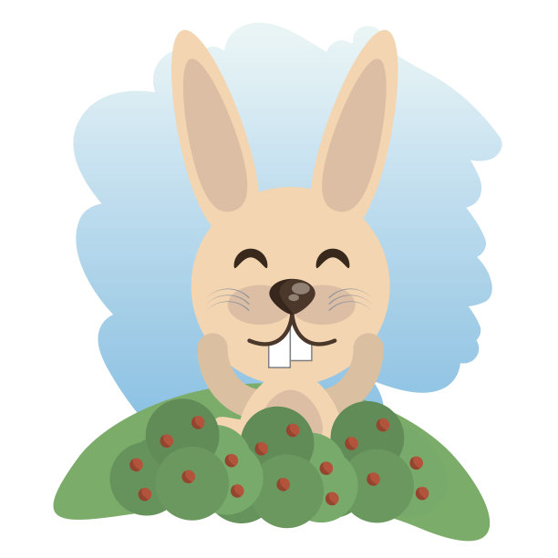 可爱的兔子动物眨眼图片下载