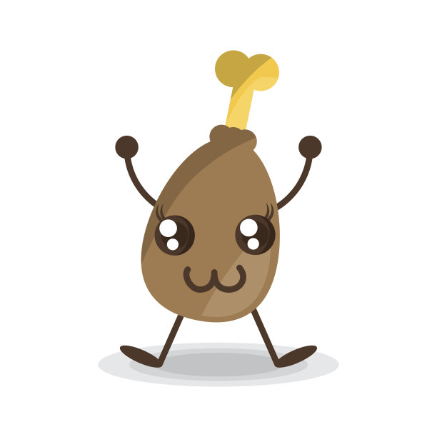 卡哇伊鸡腿食品图片下载