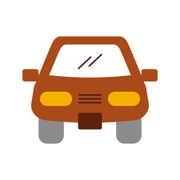 卡通汽车车辆运输前视图图标图片下载