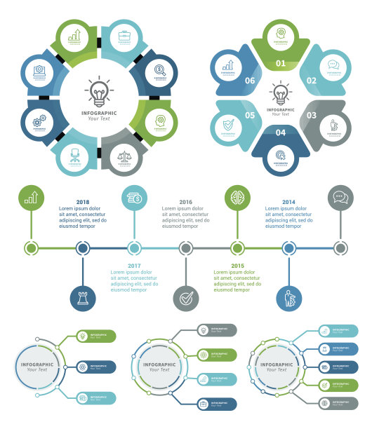 带有步骤和时间线的业务图图片下载