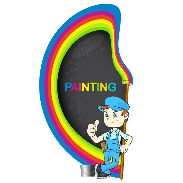 画笔画家插图图片下载