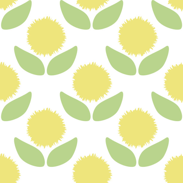 无缝矢量图案的卡通蒲公英图片下载