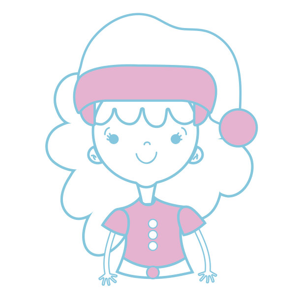 美女姑娘庆祝圣诞快乐图片下载