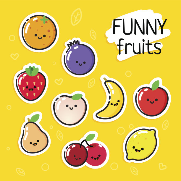 收集病媒水果贴纸。图片下载