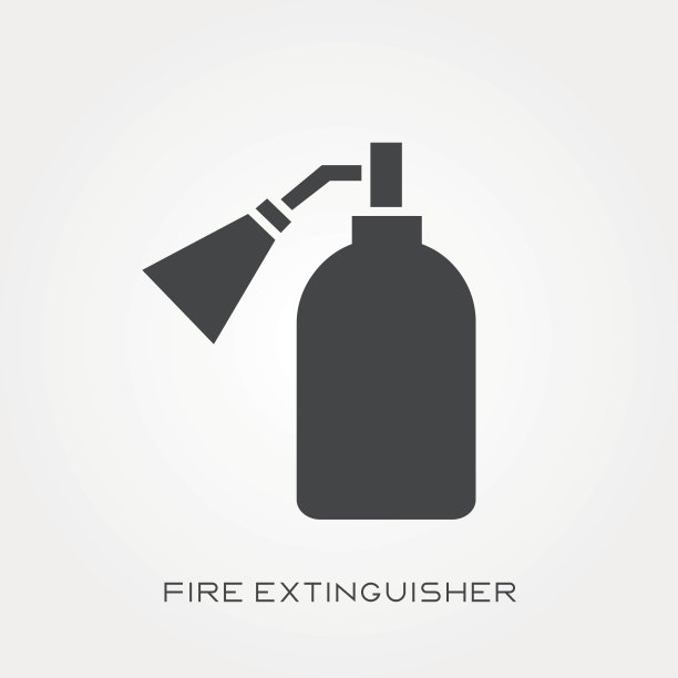 剪影图标灭火器图片下载