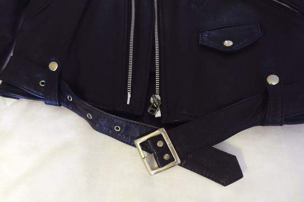 黑色男皮夹克图片下载