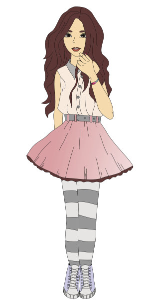 时尚的青少年女孩图片下载