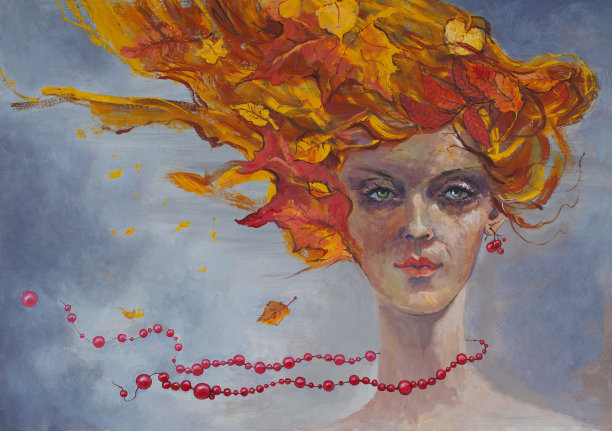 油画插画素材ID：310465116