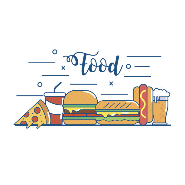 美味的快餐营养和不健康的食物图片下载