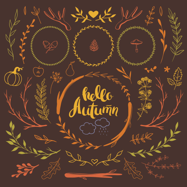 秋天涂鸦集图片下载