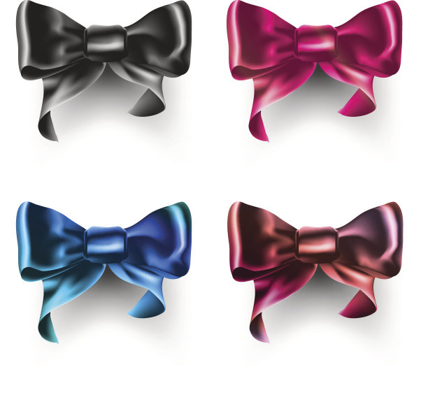 美丽、逼真的丝绸蝴蝶结(丝带)图片下载