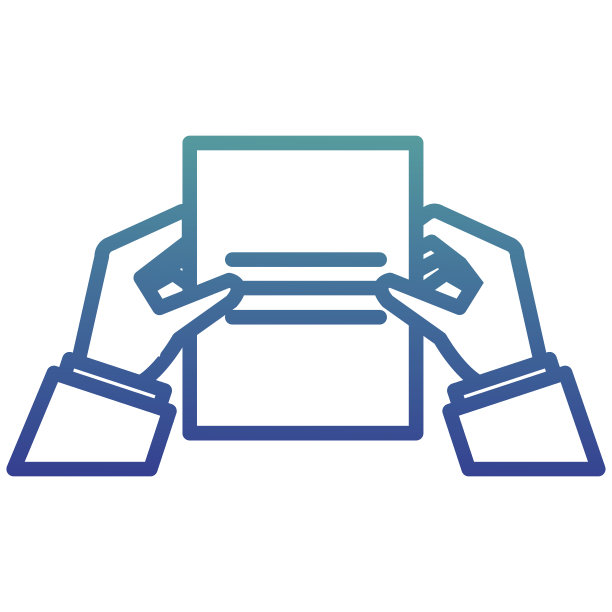 手人类与文件纸隔离图标图片下载