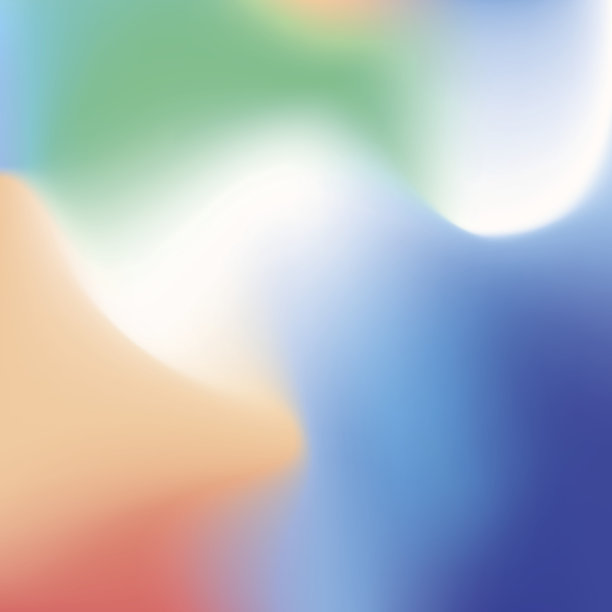模糊梯度与彩色波浪移动设备屏幕素材图片
