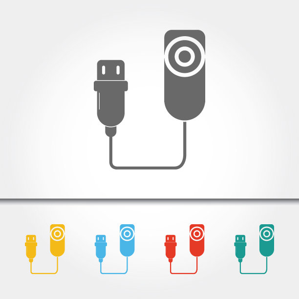 摄像机远程图标矢量插图图片下载