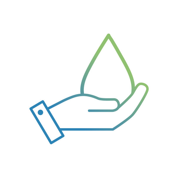 32、线手用自然水滴，关爱环境图片下载